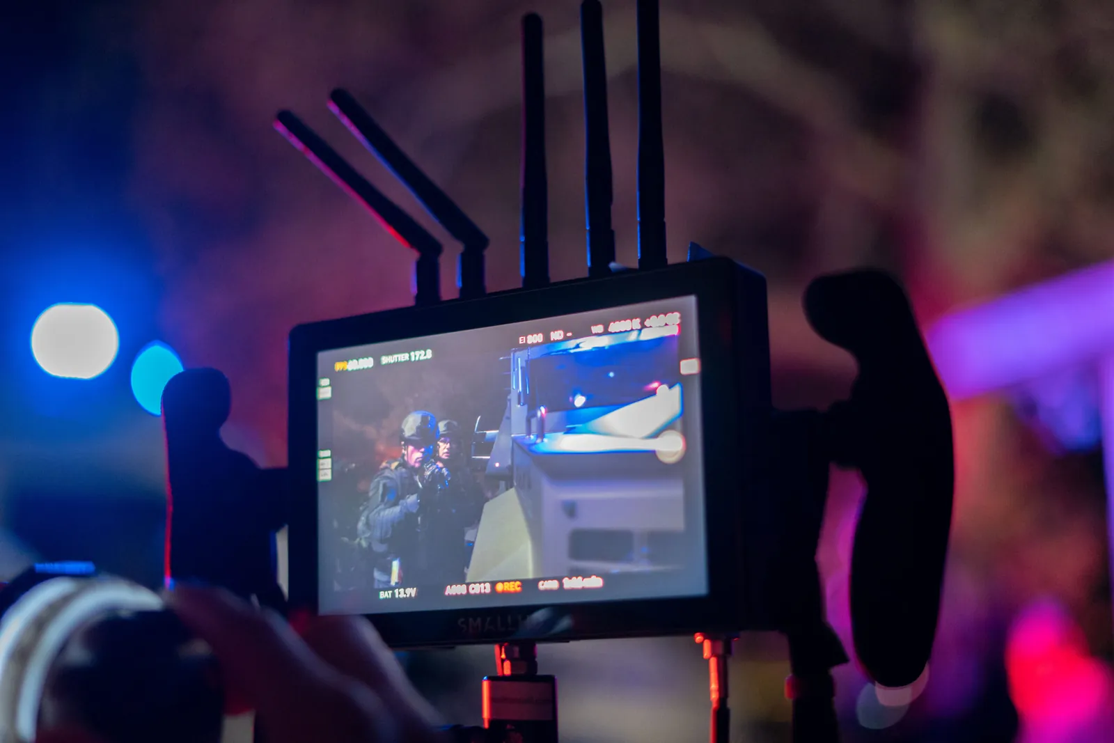 Monitor on the camera rig